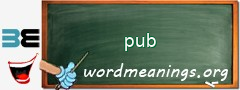 WordMeaning blackboard for pub